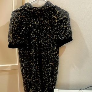 Marc Jacob animal print blouse with zipper on the back